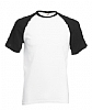 Camiseta Baseball Fruit of the Loom - Color Blanco / Negro