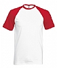 Camiseta Baseball Fruit of the Loom - Color Blanco / Rojo