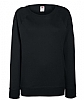 Sudadera Ranglan Ligera de Mujer Fruit of the Loom - Color Negro