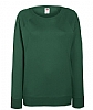 Sudadera Ranglan Ligera de Mujer Fruit of the Loom - Color Verde Botella