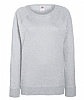 Sudadera Ranglan Ligera de Mujer Fruit of the Loom - Color Gris Jaspeado