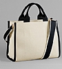 Tote Mediana Puerto QUADRA - Color Natural/Black