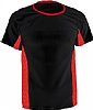 Camiseta Tecnica Atom Acqua Royal - Color Negro/Rojo Mandarin