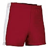 Pantalon Corto Deporte Milan Valento - Color Rojo / Blanco