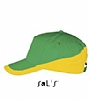 Gorra Booster Sols - Color Verde Pradera/Amarillo