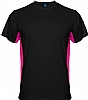 Camiseta Tecnica Padel Tokyo Roly - Color Negro/Fucsia