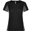 Camiseta Tecnica Shanghai Mujer Roly - Color Negro/Plomo Oscuro 0246