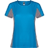 Camiseta Tecnica Shanghai Mujer Roly - Color Celeste/Plomo Oscuro 1246