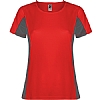 Camiseta Tecnica Shanghai Mujer Roly - Color Rojo/Plomo Oscuro 6046