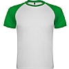 Camiseta Tecnica Indianapolis Infantil Roly - Color Blanco/Verde Helecho 01226