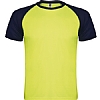 Camiseta Tecnica Indianapolis Infantil Roly - Color Amarillo Flúor/Marino 22155