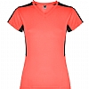 Camiseta Tecnica Mujer Suzuka Roly - Color Coral Fluor/Negro