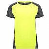 Camiseta Zolder Mujer Roly - Color Amarillo Fluor / Negro Vigore