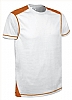 Camiseta Tecnica Brickplus Valento - Color Blanco / Naranja