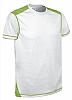 Camiseta Tecnica Brickplus Valento - Color Blanco / Verde Manzana