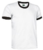 Camiseta Premium Combi Valento - Color Blanco/Negro