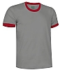 Camiseta Premium Combi Valento - Color Gris/Rojo