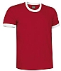 Camiseta Premium Combi Valento - Color Rojo/Blanco