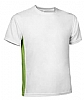 Camiseta Tecnica Leopard Valento - Color Blanco/Verde Manzana