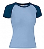 Camiseta Mujer London Valento - Color Azul Celeste / Azul Marino