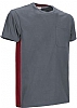 Camiseta Thunder Unisex Valento - Color Gris Cemento/Rojo Loto