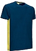 Camiseta Thunder Unisex Valento - Color Azul Marino Orion/Amarillo Limn
