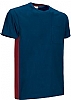 Camiseta Thunder Unisex Valento - Color Azul Marino Orion/Rojo Loto