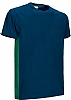 Camiseta Thunder Unisex Valento - Color Azul Marino Orion/Verde Kelly