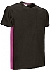 Camiseta Thunder Unisex Valento - Color Negro/Rosa Magenta