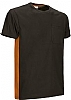 Camiseta Thunder Unisex Valento - Color Negro/Naranja Fiesta