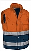 Chaleco Acolchado Bergen Valento - Color Naranja Fluor / Azul Marino Orion