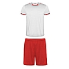 Equipacion Deportiva Barata Racing Roly - Color Blanco/Rojo 0160