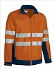 Chaqueta Softshell Tacoma Valento - Color Naranja Fluor / Azul Marino