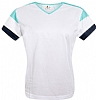 Camiseta Tecnica Mujer Flag  - Color Blanco/Acqua/Marino