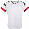 Camiseta Tecnica Mujer Flag  - Color Blanco/Marino/Rojo