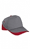 Gorra Fort Valento - Color Gris Cemento / Rojo Loto