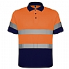 Polo Alta Visibilidad Polaris Roly - Color Azul Marino / Naranja Fluor