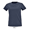 Camiseta Mujer Imperial Fit Jaspeada Sols - Color Denim Jaspeado