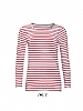 Camiseta Mujer Rayas Marine Sols - Color Blanco/ Rojo