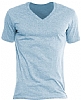 Camiseta Sublimacion Cuello Pico Milano Nath - Color Celeste Melange