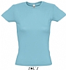 Camiseta Color Mujer Serigrafia Digital DINA3 - Color Azul Atolon