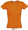 Camiseta Color Mujer Serigrafia Digital DINA4 - Color Naranja