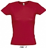 Camiseta Color Mujer Serigrafia Digital Escudo - Color Rojo