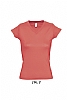 Camiseta Mujer Moon Sols - Color Coral