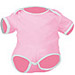 Body Bebe Manga Corta Nath Monkey - Color Rosa/Blanco 1301
