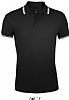 Polo Hombre Pasadena Sols - Color Negro/Blanco