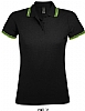 Polo Mujer Pasadena Sols - Color Negro/Lima