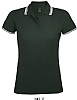 Polo Mujer Pasadena Sols - Color Verde Bosque/Blanco