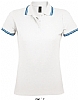 Polo Mujer Pasadena Sols - Color Blanco/Acqua