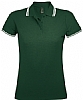Polo Mujer Pasadena Sols - Color Verde Bosque/Blanco